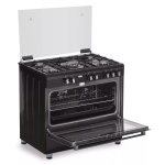 Fitelli FG9001ZW zwart gasfornuis 90cm met hetelucht - Afbeelding 5