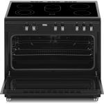 Nieuw!! Fitelli FK9001ZW keramisch Vrijstaand fornuis Zwart 90CM breed met heteluchtoven - Afbeelding 3