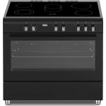 Nieuw!! Fitelli FK9001ZW keramisch Vrijstaand fornuis Zwart 90CM breed met heteluchtoven - Afbeelding 2