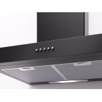 Proff LD35-60 Black - Afzuigkap Wandschouw 60cm Zwart - 400m3 - Afbeelding 2