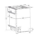 Fitelli VW60-01INB- Inbouw Vaatwasser - 13 couverts - 5 programma’s - Bestekmandje - 60 cm breed - Volledig ingebouwd - Afbeelding 11