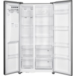 Fitelli KV520ISIL Amerikaanse koelkast grijs RVS 90 cm breed met ijs en waterdispenser - Afbeelding 3