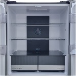 Luxe Fitelli KV475GLZW01, 4 deurs, Amerikaanse koelkast, zwart, Glazen voorkant, 83cm breed, No-Frost - Afbeelding 7