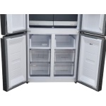 Luxe Fitelli KV475GLZW01, 4 deurs, Amerikaanse koelkast, zwart, Glazen voorkant, 83cm breed, No-Frost - Afbeelding 8