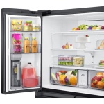 Nieuw met schade !! Samsung French-deur-koelkast met vriesvak, 178 cm, 649 l, AI Energy Mode (SmartThings), Auto Ice Maker, No Frost+, zwart, RF59C701EB1/EG - Afbeelding 4