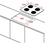 Fitelli GK601IBRVS Inbouw gaskookplaat - breedte 58 cm| Roestvrij staal - Afbeelding 6