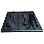 Fitelli Vrijstaand gaskookplaat 60 cm – 4 Gasbranders – Zwart – Elektrische Ontsteking – Stijlvol Design - Afbeelding 3