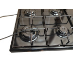 Fitelli Vrijstaand gaskookplaat 60 cm – 4 Gasbranders – Zwart – Elektrische Ontsteking – Stijlvol Design - Afbeelding 4