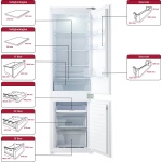Inventum IKV1786D 178 cm energiezuinige inbouw koel-vriescombinatie - 251 liter - Koelkast met vriesvak 70 liter - Vershoudlade - Supervriezen - Led-verlichting - Deur op deur - Wit - Afbeelding 6