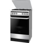 Inventum VFG5020GRVS - Vrijstaand gasfornuis - Elektrische oven - 4 kookzones - 50 cm - 62 liter - Zilver/Zwart - Afbeelding 3
