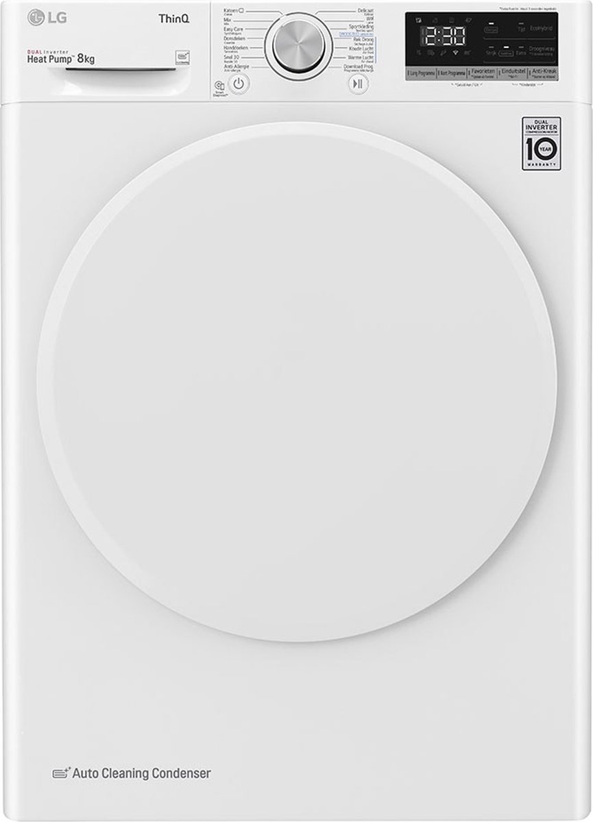 865x1200 LG | RH80V5AV0N - Warmtepomdroger - 8 kg - Afbeelding 1