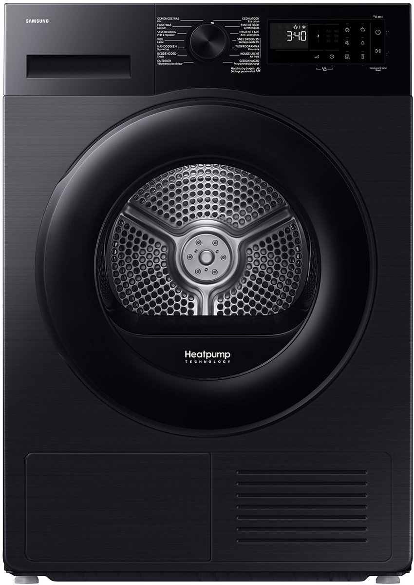 850x1200 Samsung DV9UDG52A0AB Warmtepompdroger 9kg - Zwart - Afbeelding 1