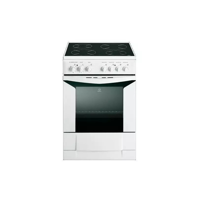 105710-indesit-k6c51-w-f.jpg Indesit Fornuis keramische fornuis 60cm K6C51 - Afbeelding 1