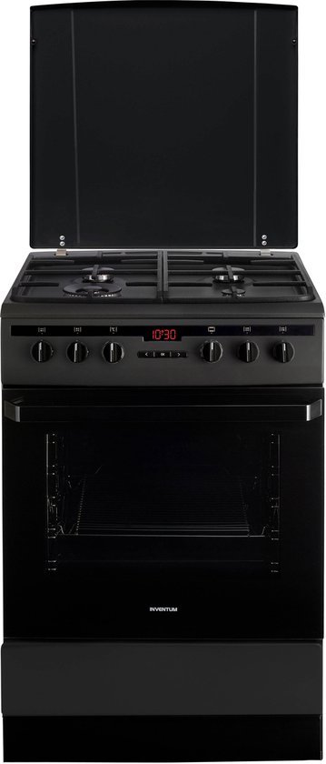 359x840.jpg Inventum VFG6034WGZWA - Vrijstaand gasfornuis - Elektrische oven - 4 kookzones - 60 cm - Zwart - Afbeelding 1