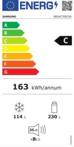 Samsung RB34C705CS9 - Koel-vriescombinatie - 344 liter - Energielabel C - Grijs/Inox - WiFi - Afbeelding 12