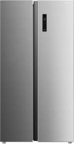 Inventum SKV0178R No Frost energiezuinige Amerikaanse koelkast - 555 liter - Digitaal led-display - IJsblokjesmaker - Stil: 37 dB Superkoelen - Supervriezen - 2 deuren - Energielabel D - RVS