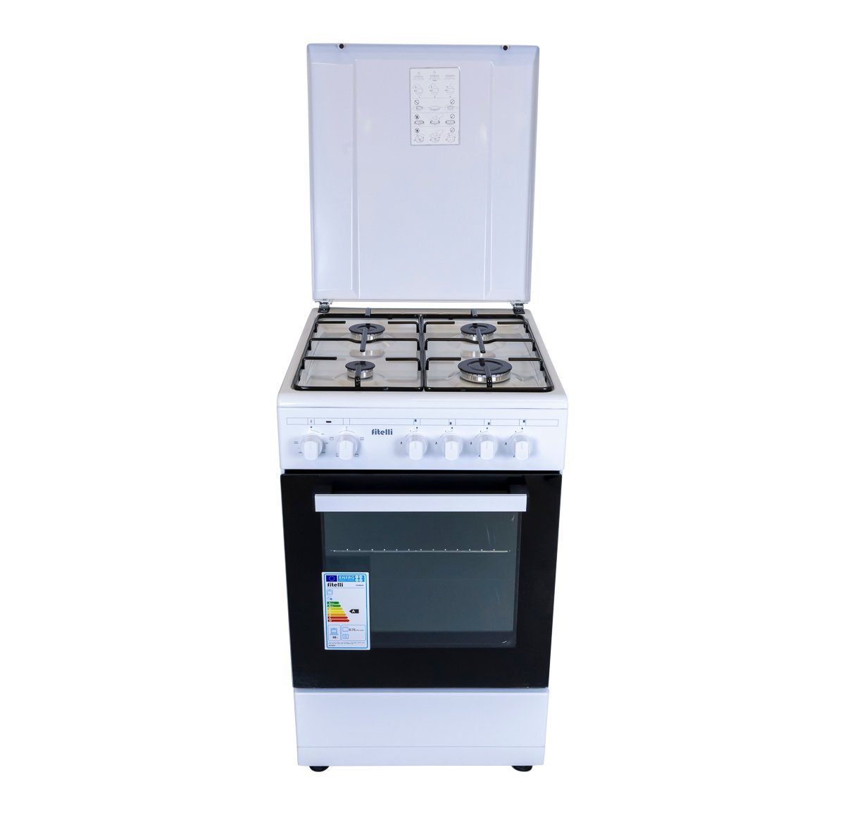 4N5A3557-Edit-Edit.jpg Fitelli FG5001WIT Fornuis - Gas - breedte 50 cm - Witte kleur - Afbeelding 1