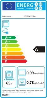 Inventum VFI6042WIT - Vrijstaand inductie fornuis - Elektrische oven - 4 kookzones 60cm- 65 liter - wit - Afbeelding 2