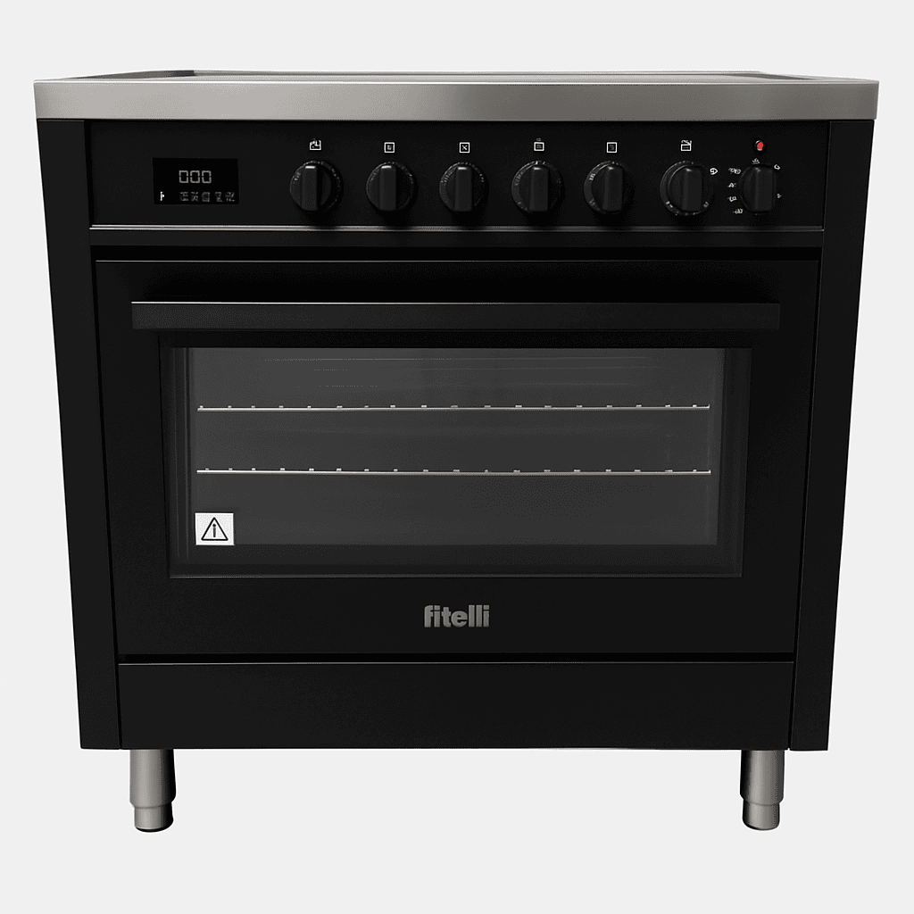 676be81a-f394-4a1b-95de-a0269080f678.png Luxe Fitelli FI9002ZW Inductie Fornuis 90CM - Afbeelding 1