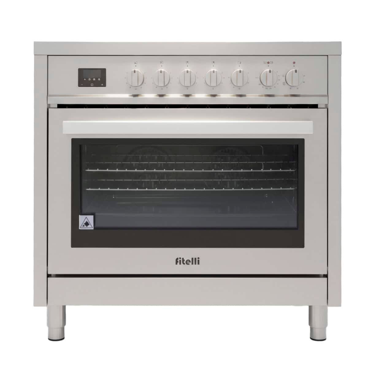 747b33fc-1176-451b-a1d5-f5a0b38b9d33.jpg Luxe Fitelli FI9002RVS inductie fornuis RVS 90CM - Afbeelding 1