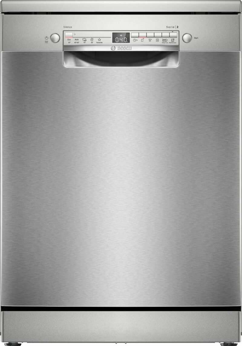 839x1200-1.jpg Bosch SMS2HTI02E - Serie 2 - Vrijstaande vaatwasser - 60 cm - Geborsteld staal - Anti-fingerprint - Energielabel D - Home Connect - Afbeelding 1