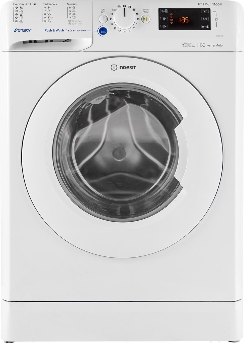 854x1200-6.jpg Indesit BWE 91683 Vrijstaannd 9kg 1600RPMWit wasmachine - Afbeelding 1