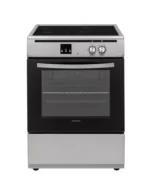 Proff FSIC-60-09-HIX Inductie Fornuis-2 Fasen-Vrijstaand 60 cm – Boosterfunctie – met Heteluchtoven – Digitale Timer – RVS grijs
