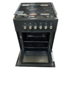 Wiggo WO‑E603R(BB) – Vrijstaand gasfornuis – 60 cm – 4 kookzones – 56L elektrische oven – Zwart - Afbeelding 3