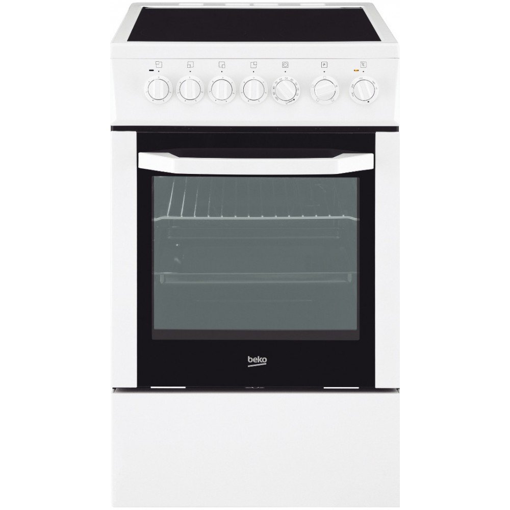 BEKO-CSM57100GW-FRONT-1000x1000-1.jpg Beko - Vrijstaand keramisch fornuis - Wit 50cm - Afbeelding 1