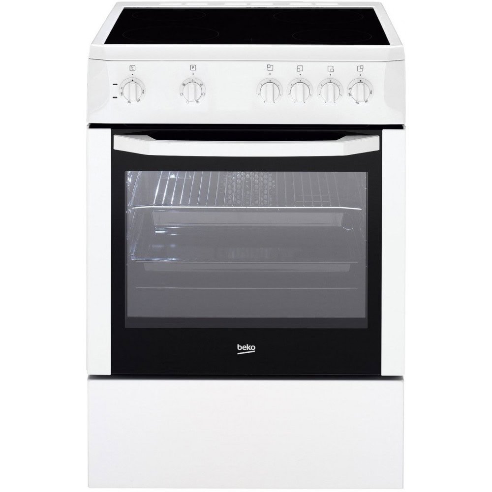 BEKO-CSM67000GW-FRONT-1000x1000-1.jpg Beko CSM67000GW Wit Keramisch Fornuis 60CM - Afbeelding 1
