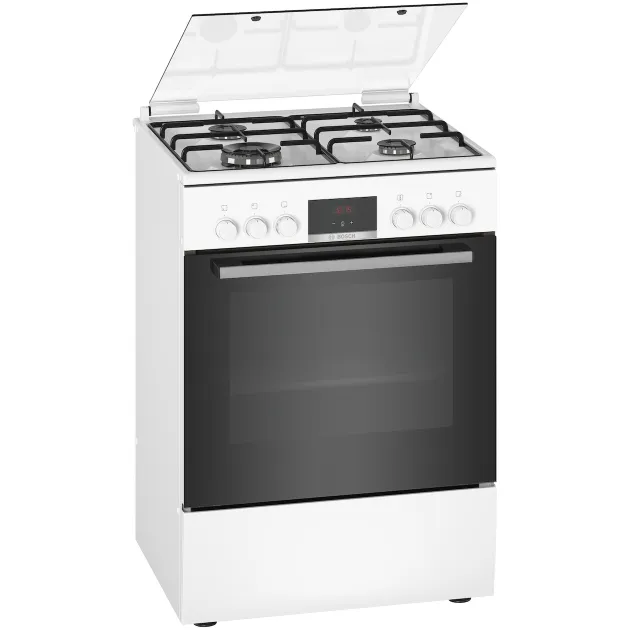 Bosch-HXN391H20N-voorkant.webp Nette witte Bosch gasfornuis 4 pits 60cm - Afbeelding 1