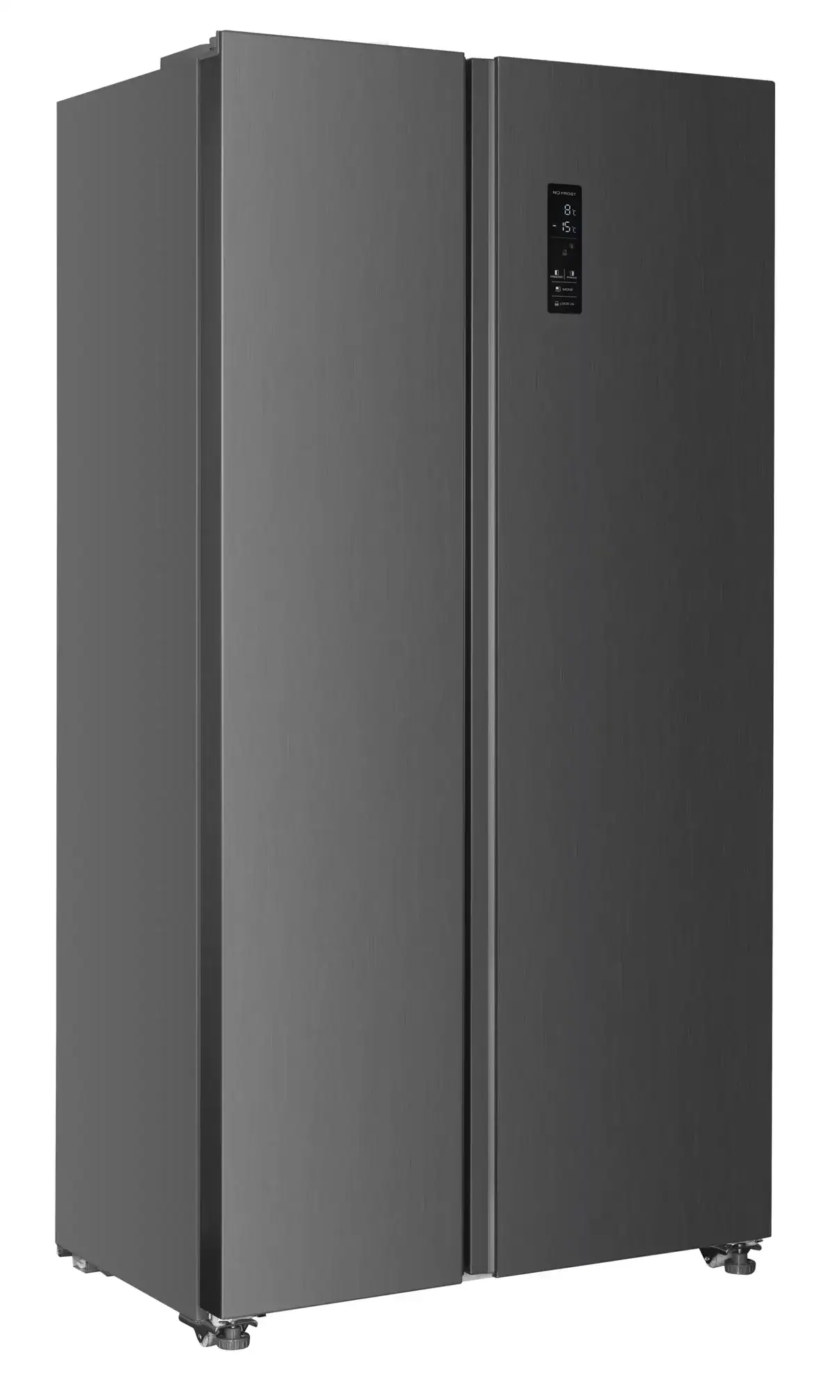 FF2-55_KV436ISIL1_closed-door-scaled-1.webp Aanbieding!! Fitelli KV436ISIL2 Amerikaanse koelkast Zilver grijs 90cm breed - Afbeelding 1