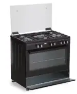 B-keus!! Fitelli FG9001ZW zwart gasfornuis 90cm met hetelucht - Afbeelding 7
