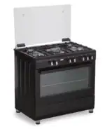 B-keus!! Fitelli FG9001ZW zwart gasfornuis 90cm met hetelucht - Afbeelding 5