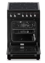 Fitelli FK5001ZW keramisch Vrijstaand fornuis Zwart 50CM BREED met heteluchtoven - Afbeelding 5