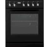 Fitelli FK5001ZW keramisch Vrijstaand fornuis Zwart 50CM BREED met heteluchtoven