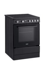 showmodel!! Fitelli FK6002ZW Keramisch Vrijstaand Fornuis Zwart 60CM Breed met Heteluchtoven 2 Fasen