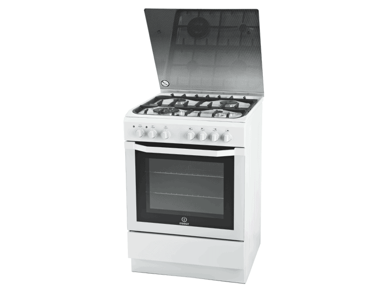 I6THM2AGWNL Indesit I6THM2AGWNL - 4 pit gasfornuis - 50cm breed - wit - Afbeelding 1