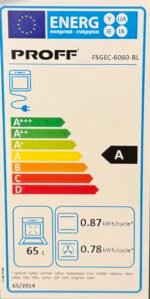 Proff FSGEC-6060-BL gasfornuis 60cm Met Hetelucht - Afbeelding 7
