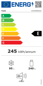 B-KEUZE!! Fitelli KV344INOX01 Koelvriescombinatie No frost 195cm - Afbeelding 4