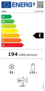 Fitelli KV22501ZW Koel-vriescombinatie , kleur zwart ,143 cm hoog - Afbeelding 5