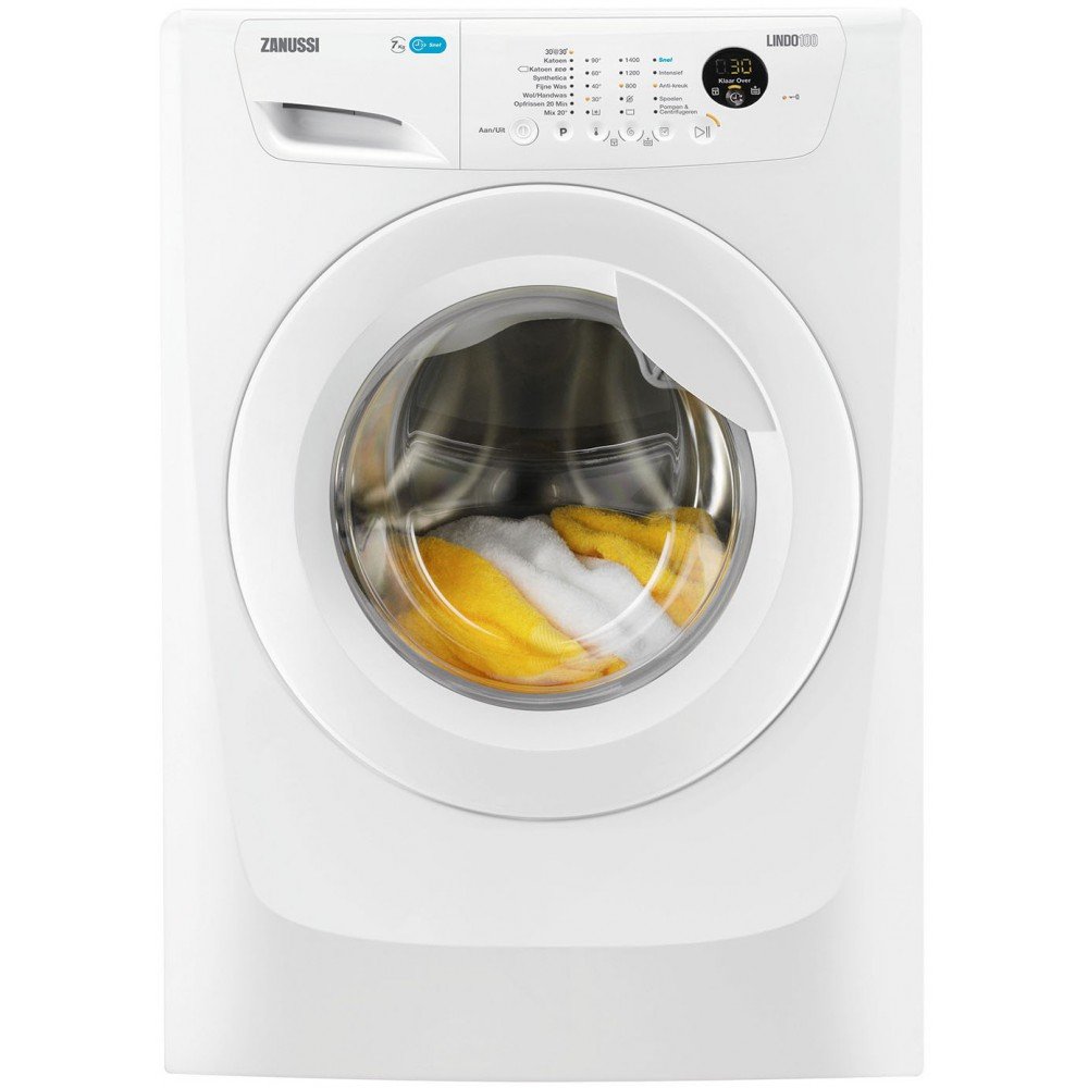 ZANUSSI-ZWF71463W-1000x1000-1.jpg Zanussi ZWF71663W - Wasmachine 7kg 1400toeren - Afbeelding 1