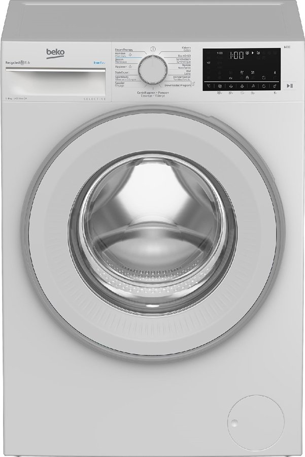 beko-b3wt5841ws2-wasmachine.jpg Beko B3WT5841WS2 Wasmachine 8kg 1400 toeren - Afbeelding 1