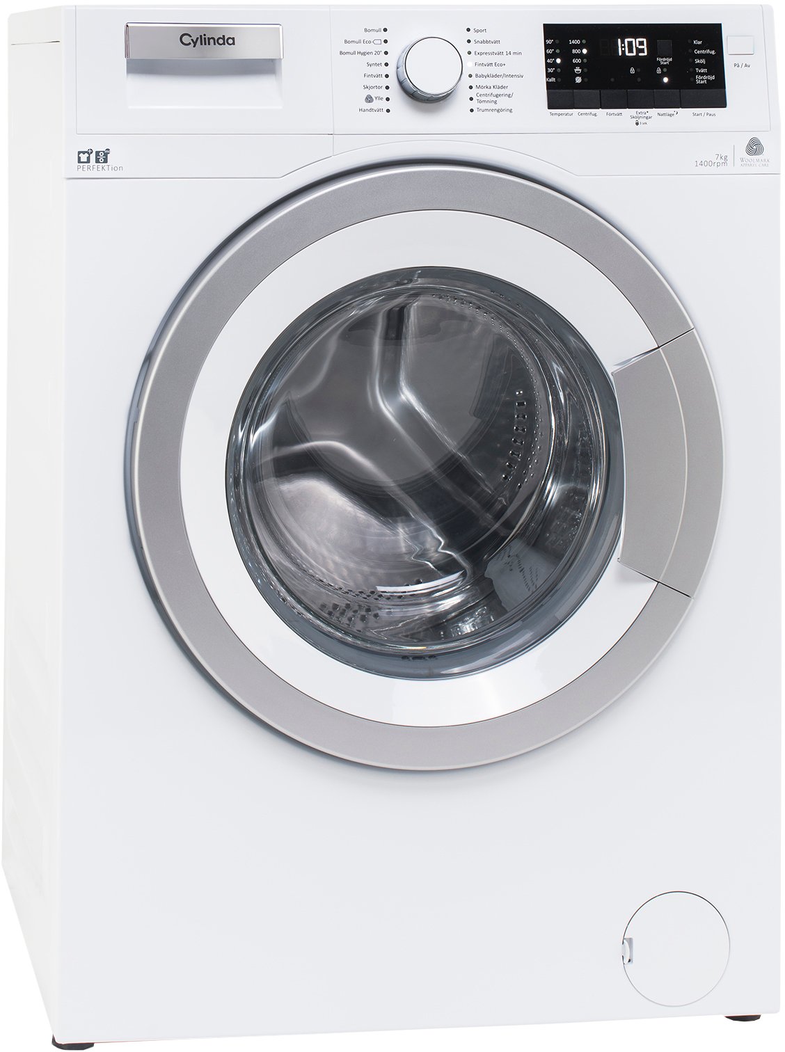 e9203138.jpg Cylindra FT 5174 WIT wasmachine 7kg 1400 toeren. - Afbeelding 1