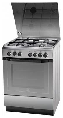photo_01_i6gsh2agxnl.jpg Indesit 4 pit gasfornuis Wit 60cm breed met wok brander en hete lucht oven - Afbeelding 1