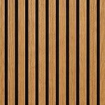 Akoestisch Wandpaneel M.Y. Thailand Teak – 2600 x 600 x 16 mm – Houtlook Lattenwand met Zwart Vilt