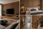 Akoestisch Wandpaneel M.Y. Thailand Teak – 2600 x 600 x 16 mm – Houtlook Lattenwand met Zwart Vilt - Afbeelding 3