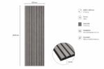 Akoestisch Wandpaneel Grey Oak – 2600 x 600 x 16 mm – Houtlook Lattenwand met Zwart Vilt - Afbeelding 2