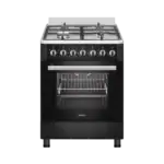 Wiggo WO-E605R(BB) - Vrijstaand Gasfornuis - Zwart - 4 Kookzones