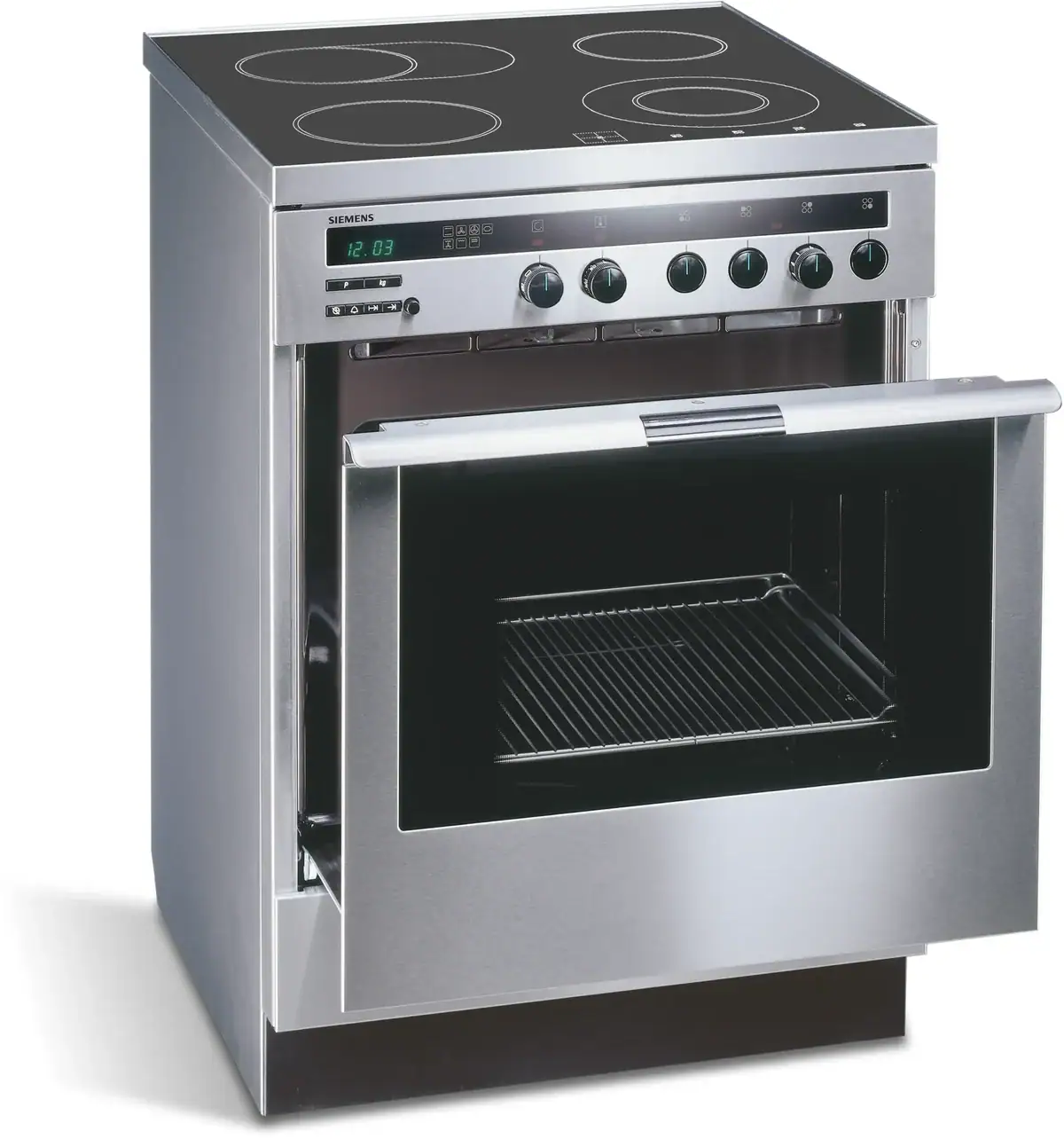 MCSA002860_HL62053_def Siemens HL62053 Vrijstaand Elektrisch Fornuis 60 cm RVS met keramische Kookplaat - Afbeelding 1